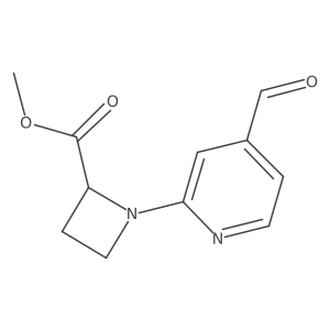 Methyl 1-(4-formylpyridin-2-yl)azetidine-2-carboxylate结构式