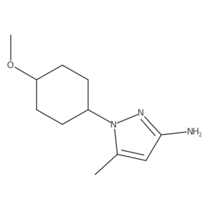 1-(4-methoxycyclohexyl)-5-methyl-1H-pyrazol-3-amine结构式