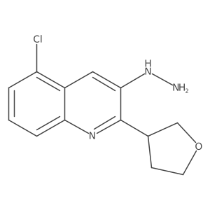 5-Chloro-3-hydrazinyl-2-(oxolan-3-yl)quinoline结构式