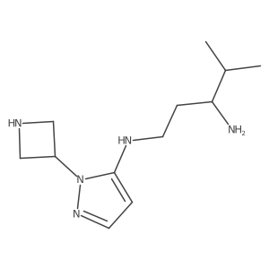 N1-[1-(azetidin-3-yl)-1H-pyrazol-5-yl]-4-methylpentane-1,3-diamine结构式