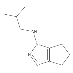 N-(2-methylpropyl)-1H,4H,5H,6H-cyclopenta[d][1,2,3]triazol-1-amine结构式