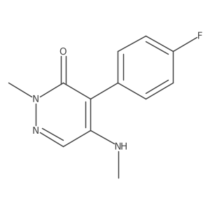 4-(4-Fluorophenyl)-2-methyl-5-(methylamino)-2,3-dihydropyridazin-3-one结构式
