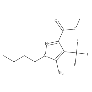 methyl 5-amino-1-butyl-4-(trifluoromethyl)-1H-pyrazole-3-carboxylate结构式