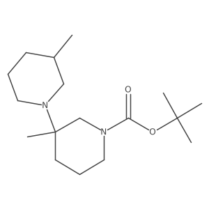 Tert-butyl 3-methyl-3-(3-methylpiperidin-1-yl)piperidine-1-carboxylate Structure