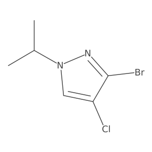 3-Bromo-4-chloro-1-isopropyl-1H-pyrazole结构式