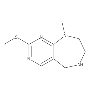 9-Methyl-2-(methylthio)-6,7,8,9-tetrahydro-5H-pyrimido[4,5-e][1,4]diazepine结构式