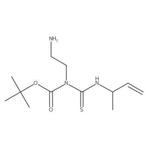 tert-butyl N-(2-aminoethyl)-N-[(but-3-en-2-yl)carbamothioyl]carbamate结构式