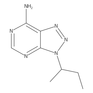 3-(butan-2-yl)-3H-[1,2,3]triazolo[4,5-d]pyrimidin-7-amine结构式