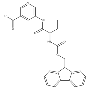5-[(2R)-2-({[(9H-fluoren-9-yl)methoxy]carbonyl}amino)butanamido]pyridine-3-carboxylic acid Structure