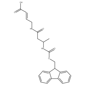 4-[(3R)-3-({[(9H-fluoren-9-yl)methoxy]carbonyl}amino)butanamido]but-2-enoic acid Structure