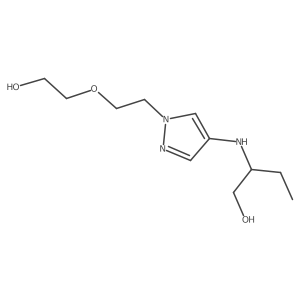 (2S)-2-({1-[2-(2-hydroxyethoxy)ethyl]-1H-pyrazol-4-yl}amino)butan-1-ol结构式
