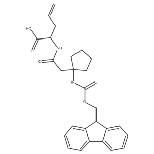 2-{2-[1-({[(9H-fluoren-9-yl)methoxy]carbonyl}amino)cyclopentyl]acetamido}pent-4-enoic acid Structure
