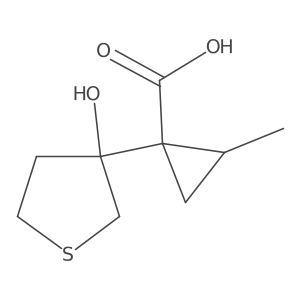 1-(3-Hydroxythiolan-3-yl)-2-methylcyclopropane-1-carboxylic acid结构式