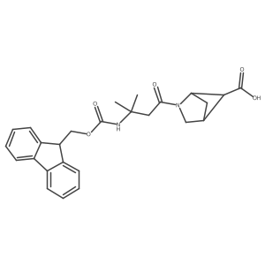 2-[3-({[(9H-fluoren-9-yl)methoxy]carbonyl}amino)-3-methylbutanoyl]-2-azabicyclo[2.1.1]hexane-5-carboxylic acid结构式