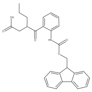 2-{1-[2-({[(9H-fluoren-9-yl)methoxy]carbonyl}amino)phenyl]-N-propylformamido}acetic acid结构式