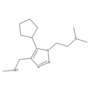 (2-{5-cyclopentyl-4-[(methylamino)methyl]-1H-1,2,3-triazol-1-yl}ethyl)dimethylamine Structure