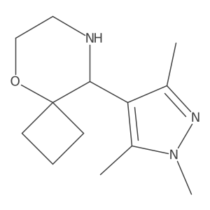 9-(trimethyl-1H-pyrazol-4-yl)-5-oxa-8-azaspiro[3.5]nonane Structure