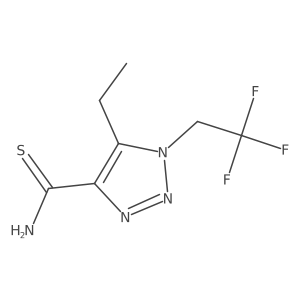 5-ethyl-1-(2,2,2-trifluoroethyl)-1H-1,2,3-triazole-4-carbothioamide Structure