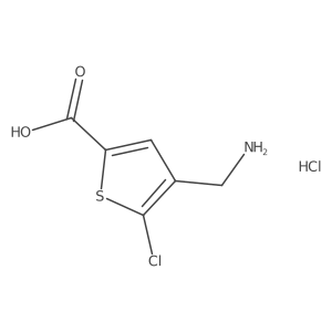 4-(Aminomethyl)-5-chlorothiophene-2-carboxylic acid hydrochloride结构式