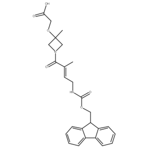 2-({1-[4-({[(9H-fluoren-9-yl)methoxy]carbonyl}amino)-2-methylbut-2-enoyl]-3-methylazetidin-3-yl}oxy)acetic acid Structure
