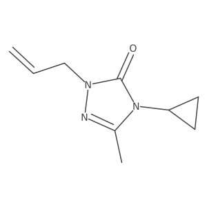4-cyclopropyl-3-methyl-1-(prop-2-en-1-yl)-4,5-dihydro-1H-1,2,4-triazol-5-one结构式