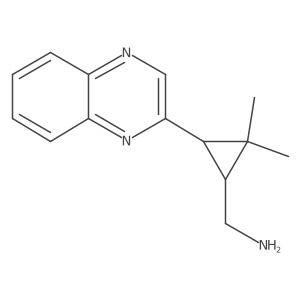 rac-[(1R,3R)-2,2-dimethyl-3-(quinoxalin-2-yl)cyclopropyl]methanamine Structure