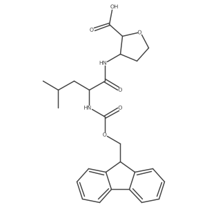 (2RS,3SR)-3-[(2R)-2-({[(9H-fluoren-9-yl)methoxy]carbonyl}amino)-4-methylpentanamido]oxolane-2-carboxylic acid Structure