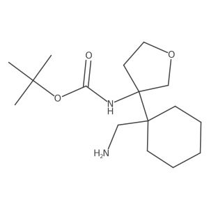 tert-butyl N-{3-[1-(aminomethyl)cyclohexyl]oxolan-3-yl}carbamate Structure