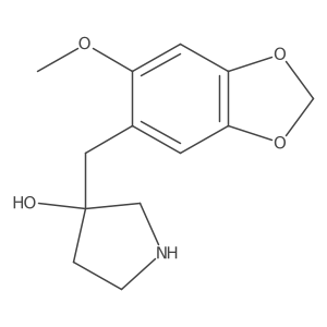 3-[(6-Methoxy-1,3-dioxaindan-5-yl)methyl]pyrrolidin-3-ol Structure