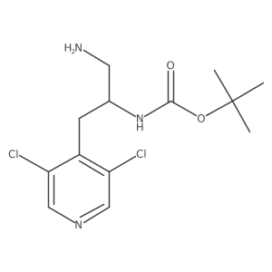 tert-butyl N-[1-amino-3-(3,5-dichloropyridin-4-yl)propan-2-yl]carbamate Structure