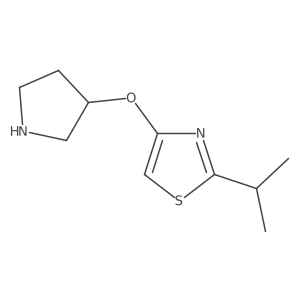 2-(Propan-2-yl)-4-(pyrrolidin-3-yloxy)-1,3-thiazole Structure
