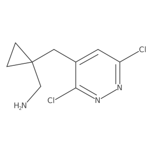 {1-[(3,6-Dichloropyridazin-4-yl)methyl]cyclopropyl}methanamine Structure