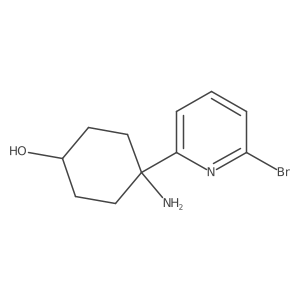 4-Amino-4-(6-bromopyridin-2-yl)cyclohexan-1-ol结构式