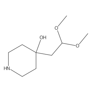 4-(2,2-Dimethoxyethyl)piperidin-4-ol结构式