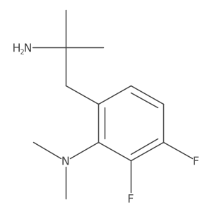 6-(2-amino-2-methylpropyl)-2,3-difluoro-N,N-dimethylaniline结构式