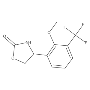 4-[2-Methoxy-3-(trifluoromethyl)phenyl]-1,3-oxazolidin-2-one结构式