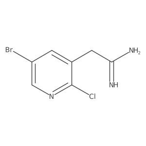 2-(5-Bromo-2-chloropyridin-3-yl)ethanimidamide Structure
