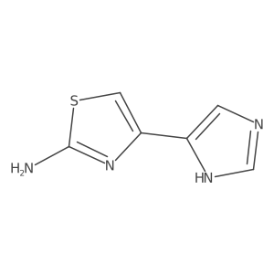 4-(1H-imidazol-5-yl)-1,3-thiazol-2-amine结构式