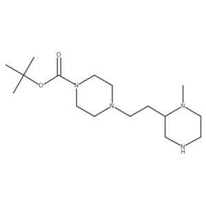 Tert-butyl 4-[2-(1-methylpiperazin-2-yl)ethyl]piperazine-1-carboxylate结构式