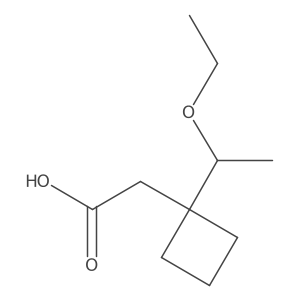 2-[1-(1-Ethoxyethyl)cyclobutyl]acetic acid结构式