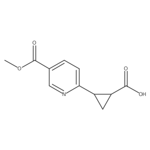 2-[5-(Methoxycarbonyl)pyridin-2-yl]cyclopropane-1-carboxylic acid Structure