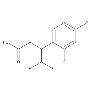 3-(2-Chloro-4-fluorophenyl)-4,4-difluorobutanoic acid Structure