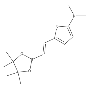 N,N-dimethyl-5-[2-(tetramethyl-1,3,2-dioxaborolan-2-yl)ethenyl]thiophen-2-amine结构式