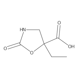 5-Ethyl-2-oxo-1,3-oxazolidine-5-carboxylic acid结构式