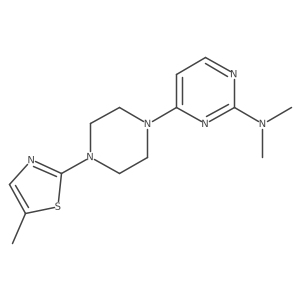 N,N-dimethyl-4-[4-(5-methyl-1,3-thiazol-2-yl)piperazin-1-yl]pyrimidin-2-amine Structure
