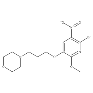 4-(3-((6-Bromo-2-methoxy-5-nitropyridin-3-yl)oxy)propyl)morpholine Structure