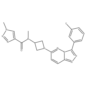 N-{1-[3-(3-fluorophenyl)-[1,2,4]triazolo[4,3-b]pyridazin-6-yl]azetidin-3-yl}-N,1-dimethyl-1H-1,2,3-triazole-4-carboxamide结构式