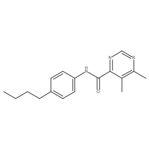 N-(4-Butylphenyl)-5,6-dimethylpyrimidine-4-carboxamide结构式