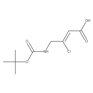 (2Z)-4-{[(tert-butoxy)carbonyl]amino}-3-chlorobut-2-enoic acid Structure