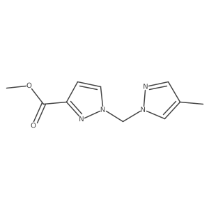 methyl 1-[(4-methyl-1H-pyrazol-1-yl)methyl]-1H-pyrazole-3-carboxylate Structure